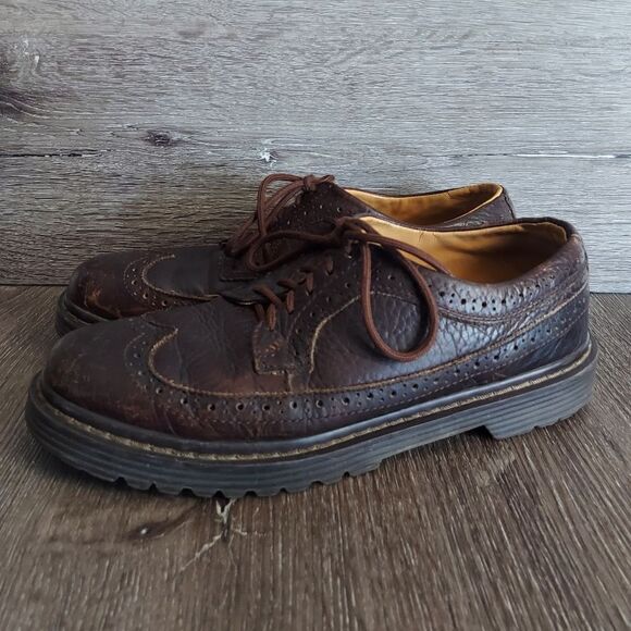 Vintage Skechers Leather Distressed Wingtip Oxford Dress Shoes 10